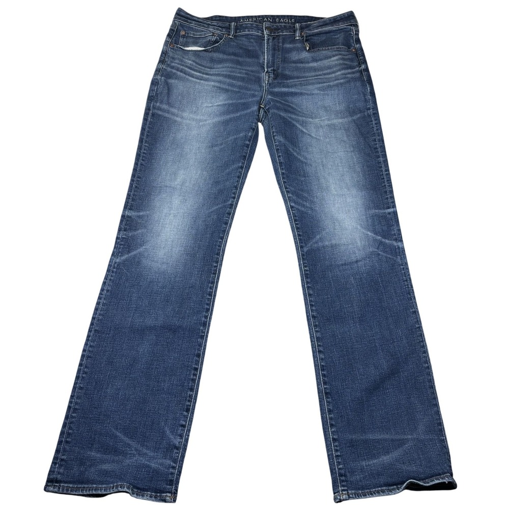 American Eagle Airflex+ Bootcut Jeans Mens 38x32 Blue Med Wash Stretch Denim